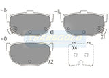 Brake Pads Rear Fits Nissan Pintara 89-, Skyline R31 90 On TG1166N - Transgold | Universal Auto Spares