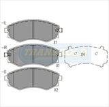 Brake Pads Front Fits Hyundai Sonata 89-97, Lantra 1.6, 1.8 91, Tiburon TG1167N - Transgold | Universal Auto Spares