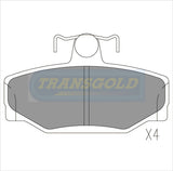 Brake Pads Rear Fits Volvo 760, 940, 940S, 960, 960se, S90 TG1171N - Transgold | Universal Auto Spares
