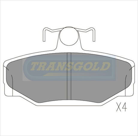 Brake Pads Rear Fits Volvo 760, 940, 940S, 960, 960se, S90 TG1171N - Transgold | Universal Auto Spares