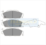 Brake Pads Front Fits Honda Accord TG1172N - Transgold | Universal Auto Spares