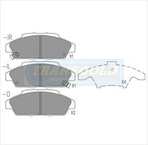Brake Pads Front Fits Honda Accord TG1172N - Transgold | Universal Auto Spares