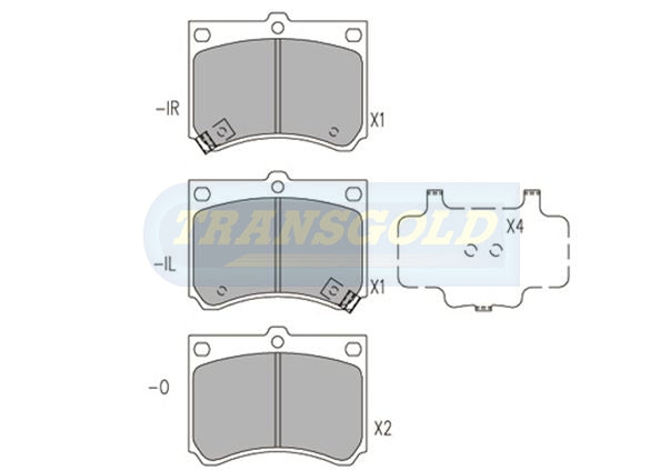 Brake Pads Rear Fits Ford Laser Kf, Mazda 323 Dohc (TG1158) TG1177N - Transgold | Universal Auto Spares