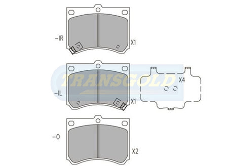 Brake Pads Rear Fits Ford Laser Kf, Mazda 323 Dohc (TG1158) TG1177N - Transgold | Universal Auto Spares