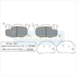 Brake Pads Front Fits Renault-R Series, Clio, Fuego, 19rt,19 Baccara, Peugeot-205,309,405 TG1182N - Transgold | Universal Auto Spares