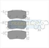 Brake Pads Rear Fits Honda Integra 1.6L 1986-89 TG1195N - Transgold | Universal Auto Spares