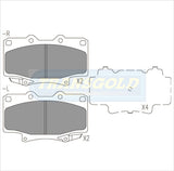 Brake Pads Front Fits Toyota Landcruiser TG1199N - Transgold | Universal Auto Spares