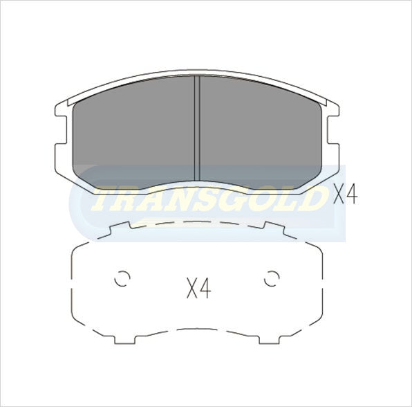 Brake Pads Front Fits Mitsubishi Lancer Cb 1.5L 90-93 (ALT) TG201N - Transgold | Universal Auto Spares