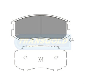 Brake Pads Front Fits Mitsubishi Lancer Cb 1.5L 90-93 (ALT) TG201N - Transgold | Universal Auto Spares