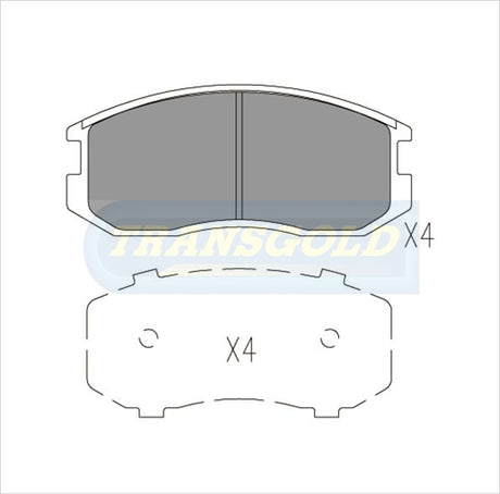 Brake Pads Front Fits Mitsubishi Lancer Cb 1.5L 90-93 (ALT) TG201N - Transgold | Universal Auto Spares