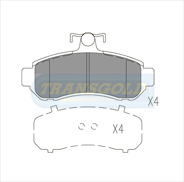 Brake Pads Front Fits Mitsubishi Magja, Verada TG203N - Transgold | Universal Auto Spares