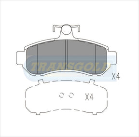 Brake Pads Front Fits Mitsubishi Magja, Verada TG203N - Transgold | Universal Auto Spares