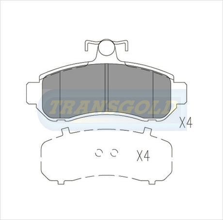 Brake Pads Front Fits Mitsubishi Magja, Verada TG203N - Transgold | Universal Auto Spares