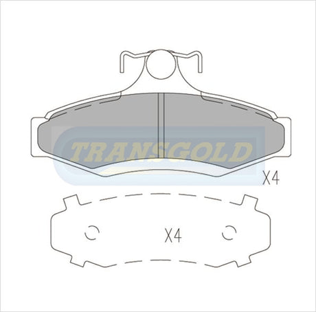 Brake Pads Rear Fits Magna Tr, Ts Verada 1991 On TG1204N - Transgold | Universal Auto Spares