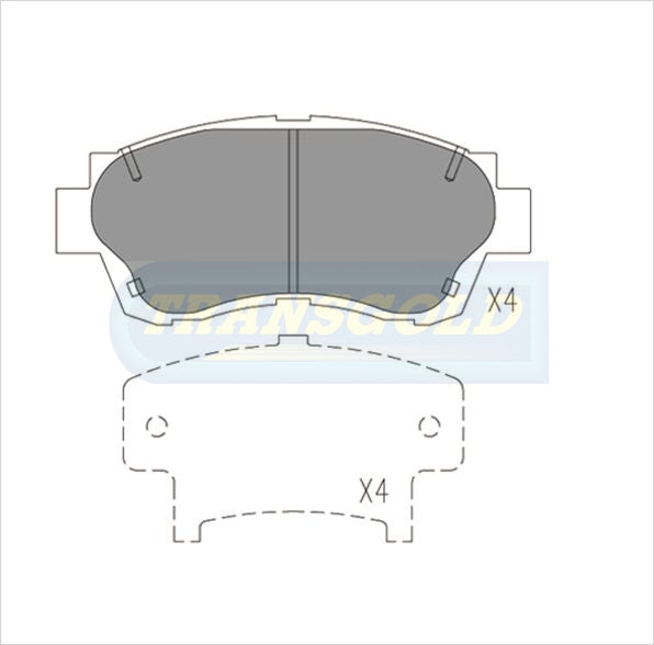 Brake Pads Front Fits Toyota Lexus, Camry Vienta V6 TG1209N - Transgold | Universal Auto Spares