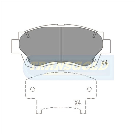 Brake Pads Front Fits Toyota Lexus, Camry Vienta V6 TG1209N - Transgold | Universal Auto Spares