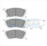 Brake Pads Front Fits Nissan NX, Sentra 1.6 1991-93 TG1210N - Transgold | Universal Auto Spares