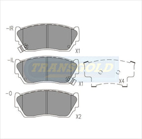 Brake Pads Front Fits Nissan NX, Sentra 1.6 1991-93 TG1210N - Transgold | Universal Auto Spares