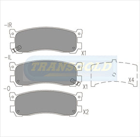 Brake Pads Rear Fits Mazda Mpv '93 On/ 9 29 4 Ws '91-97/ Eunos 800 TG1222N - Transgold | Universal Auto Spares