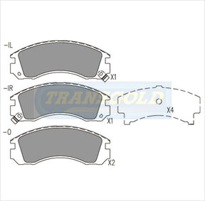 Brake Pads Front Fits Mitsubishi Galant, Verada, Pajero TG1223N - Transgold | Universal Auto Spares