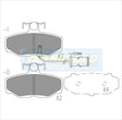 Brake Pads Rear Fits Jaguar Xj220 '90 On/ Xj6 88-89 TG1226N - Transgold | Universal Auto Spares