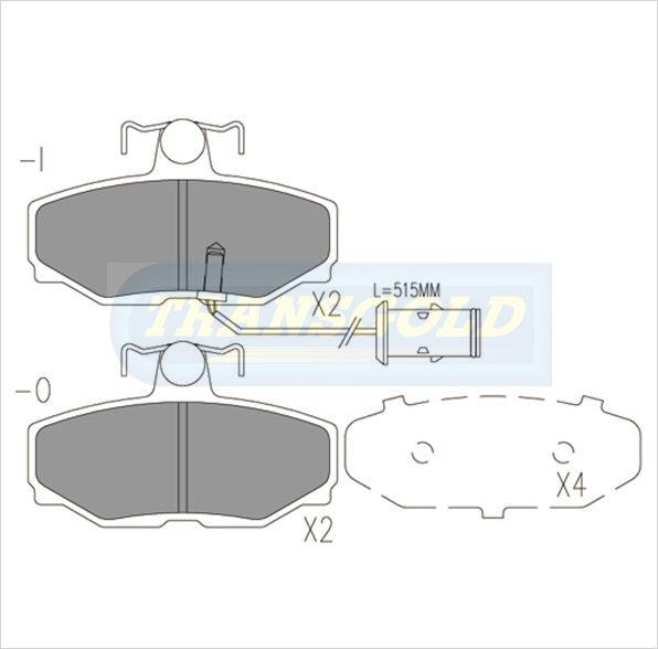Brake Pads Rear Fits Jaguar Xj220 '90 On/ Xj6 88-89 TG1226N - Transgold | Universal Auto Spares