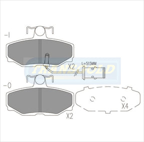 Brake Pads Rear Fits Jaguar Xj220 '90 On/ Xj6 88-89 TG1226N - Transgold | Universal Auto Spares