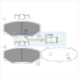 Brake Pads Fits Holden Calibra '91 On, Astra Ts,Tr,Gl,Gls '96 On, Daewoo Espero TG1228N - Transgold | Universal Auto Spares