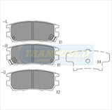 Brake Pads Rear Fits Mitsubishi Pajero TG1231N - Transgold | Universal Auto Spares