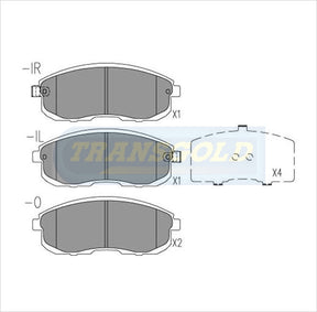 Brake Pads Front Fits Nissan Bluebird, Maxima TG1232N - Transgold | Universal Auto Spares
