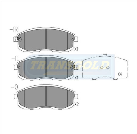 Brake Pads Front Fits Nissan Bluebird, Maxima TG1232N - Transgold | Universal Auto Spares