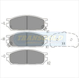 Brake Pads Front Fits Mitsubishi Lancer Cb 1.5 90-93, Mirage 91-92 TG1236N - Transgold | Universal Auto Spares