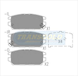 Brake Pads Rear Fits Mitsubishi Magna Th,Tf,Te Wagon, Sedan (ABS) Verada V6 92-00, 3000 Gt91-98 TG1238N - Transgold | Universal Auto Spares