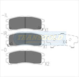 Brake Pads Rear Fits Mitsubishi Magna Th-Te, Verada, Galant V6 -1992 On TG1239N - Transgold | Universal Auto Spares