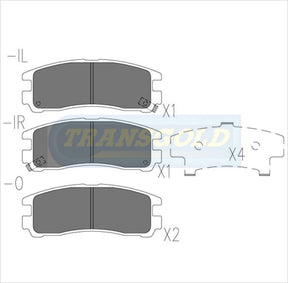 Brake Pads Rear Fits Mitsubishi Magna Th-Te, Verada, Galant V6 -1992 On TG1239N - Transgold | Universal Auto Spares