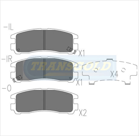 Brake Pads Rear Fits Mitsubishi Magna Th-Te, Verada, Galant V6 -1992 On TG1239N - Transgold | Universal Auto Spares