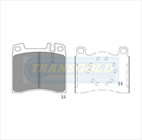 Brake Pads Front Fits Mercedes 300se,400se Series '91-99 TG1248N - Transgold | Universal Auto Spares