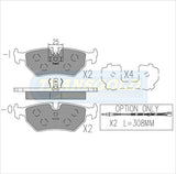 Brake Pads Rear Fits Jaguar Sovereign '90 On, Xj220 '90 On, Xj6, Xj8, Xjr, Xk8 '90 On TG1251 - Transgold | Universal Auto Spares