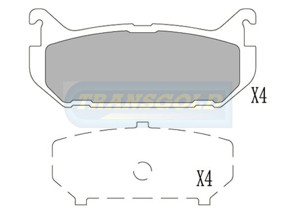 Brake Pads Rear Fits Eunos, Ford Probe 94-, Telstar 92-, Mazda 626, Mx6 TG1254N - Transgold | Universal Auto Spares