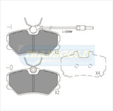 Brake Pads Front Fits Peugeot 405 Series 1.9 Gri,Sri Petrol & Diesel TG1258N - Transgold | Universal Auto Spares