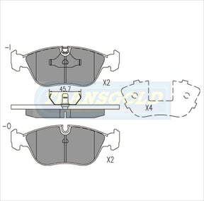 Brake Pads Front Fits Volvo C70 '98-/S70/V780 TG1261N - Transgold | Universal Auto Spares