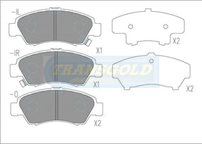 Brake Pads Front Fits Honda Civic 1992 On TG1262N - Transgold | Universal Auto Spares