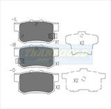 Brake Pads Rear Fits Honda Accord, Prelude TG1265N - Transgold | Universal Auto Spares