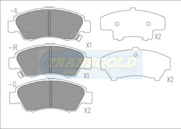 Brake Pads Front Fits Suzuki Vitara 1.6L 1992-99 TG1266N - Transgold | Universal Auto Spares