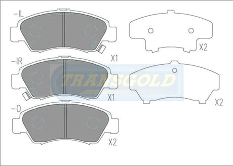 Brake Pads Front Fits Suzuki Vitara 1.6L 1992-99 TG1266N - Transgold | Universal Auto Spares
