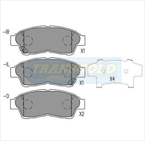 Brake Pads Front Fits Toyota Wide Body Camry, Apollo TG1267N - Transgold | Universal Auto Spares