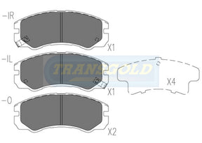 Brake Pads Front Fits Holden Frontera, Jackeroo, Rodeo, Isuzu Trooper TG1270N - Transgold | Universal Auto Spares