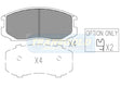 Brake Pads Front Fits Mitsubishi Lancer 1992 TG1277N - Transgold | Universal Auto Spares