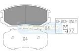 Brake Pads Front Fits Mitsubishi Lancer 1992 TG1277N - Transgold | Universal Auto Spares