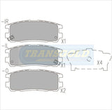 Brake Pads Rear Fits Holden Frontera, Jackaroo, Rodeo, Isuzu Trooper TG1280N - Transgold | Universal Auto Spares